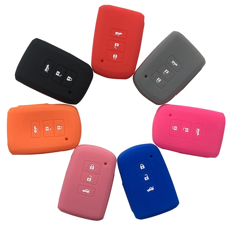 Silicone 3 Button Protective Key Remote Control Case Cover Shell Cap Skin Jacket For Toyota Camry 55 Highlander Rav4 Yaris Auris - Image 3