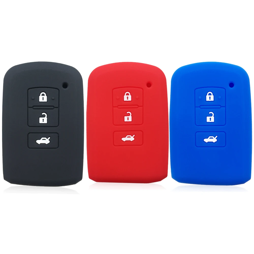 Silicone 3 Button Protective Key Remote Control Case Cover Shell Cap Skin Jacket For Toyota Camry 55 Highlander Rav4 Yaris Auris