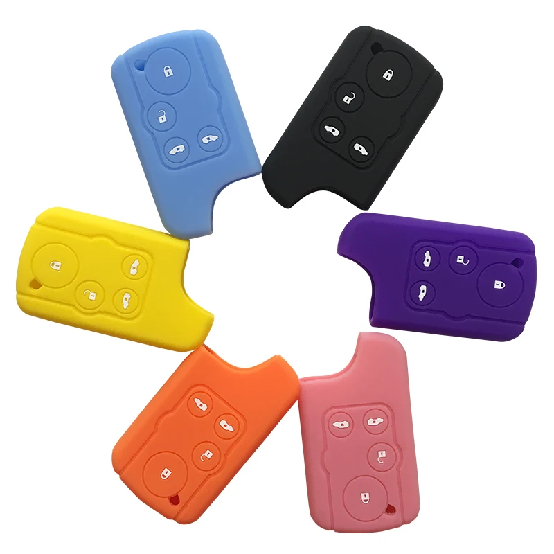 KeyProtek Silicone 4 Button Protective Key Remote Cover Jacket Skin forHonda Free Spike Odyssey Elysion Key Case Key 2014