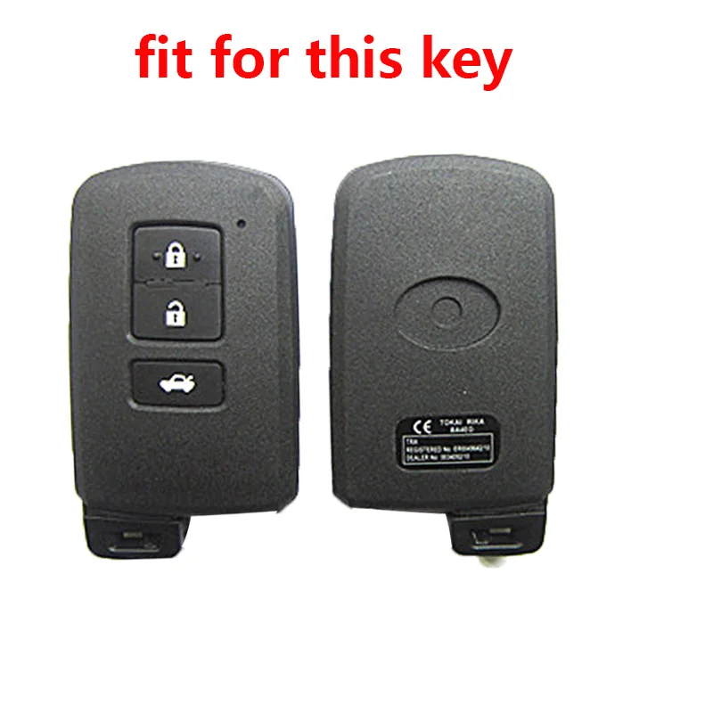 Silicone 3 Button Protective Key Remote Control Case Cover Shell Cap Skin Jacket For Toyota Camry 55 Highlander Rav4 Yaris Auris - Image 2