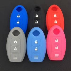 KeyprotekJa Silicone car Key Cover Case Skin For Nissan 350Z Almera Altima Armada Qashqai Cefiro Cube Juke Livina March Maxima 3button keys